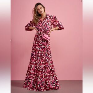 LORE Brazil Polka Dot Two Piece Maxi Skirt Set Size M